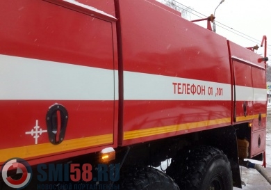 На пожаре в селе Тешнярь Пензенской области огнеборцы спасли троих детей