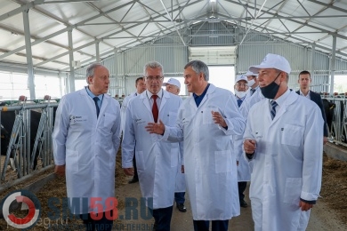 Председатель Госдумы РФ Вячеслав Володин осмотрел ферму в Сердобском районе