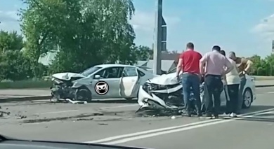 В пензенской Терновке столкнулось несколько автомобилей