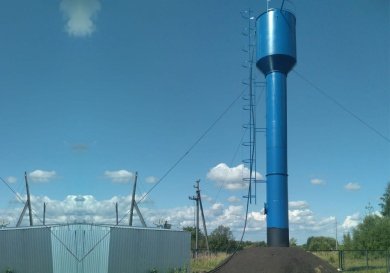 В Земетчинском районе установили водонапорную башню за 2,7 млн рублей