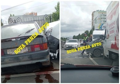 В пензенском Спутнике грузовик с мороженым протаранил автомобиль