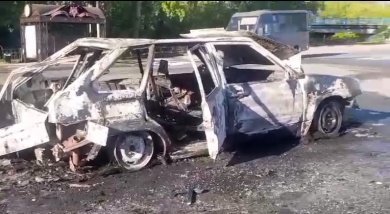 В Каменке сгорел автомобиль