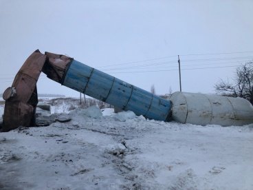 В Саловке Пензенского района рухнула водонапорная башня