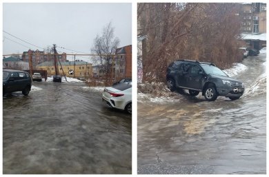 Пензенские автомобилисты не справляются с гололедом на улице Володарского