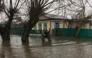 Жителя Пензы из затопленного дома вынесли спасатели