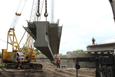 Готовы все пять опор нового моста через реку Шукшу в Лунино