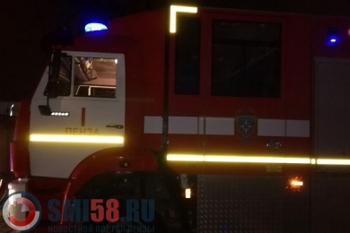 В Пензе 30 человек тушили ночной пожар в Терновке
