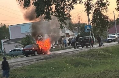 Появились подробности ДТП со сгоревшей машиной в Белинском