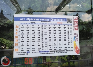 Таблички с расписанием движения транспорта в Пензе дополнили QR-кодами