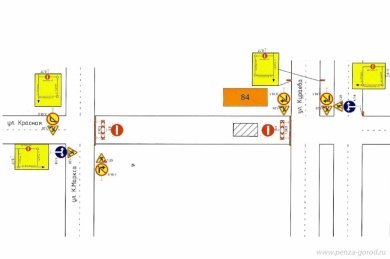Временно изменена схема движения на улице Красной