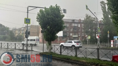 В пятницу в Пензенской области ожидается сильный дождь с грозой