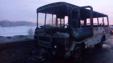 Под Сердобском загорелся автобус с пензенцами