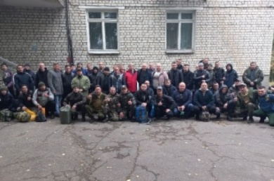 Из Кузнецка проводили первую партию мобилизованных бойцов