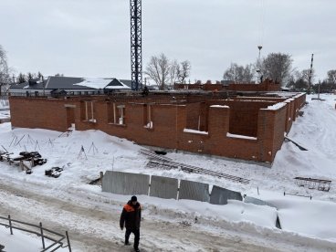 В Земетчино строят первый этаж нового лечебно-диагностического корпуса