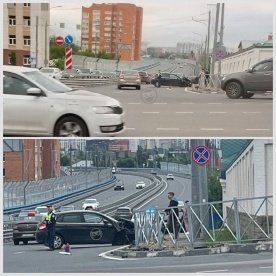 На мосту Капашина в Пензе столкнулись две легковушки