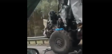 В Сети сообщают о страшном ДТП с армейским грузовиком в Белинском районе