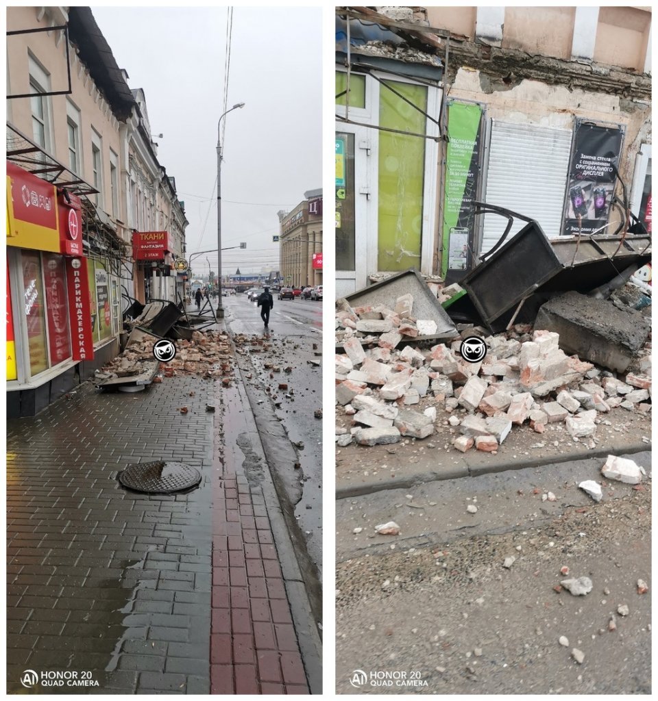 В Пензе обрушилась часть стены ТЦ «Гостиный двор» | 09.03.2023 | Пенза -  БезФормата