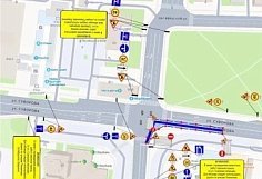 В районе ТЦ «Сан и Март» в Пензе частично перекрыта дорога