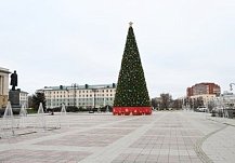 На главной новогодней елке Пензы опробовали работу иллюминации