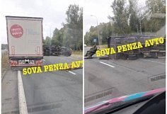 В Городищенском районе грузовик сбил пешехода и опрокинулся