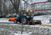 Улицы и общественные зоны Пензы от снега обрабатывают 120 спецмашин