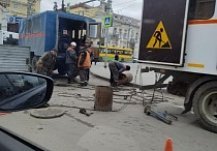 На ул. М. Горького в Пензе из-за ремонта образовался затор