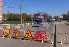 Участок улицы Лозицкой в Пензе перекрыли из-за провала асфальта