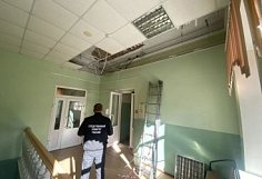 В Пензенском базовом медицинском колледже обрушился потолок
