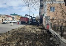 На улице Бакунина в Пензе разрыли тротуары