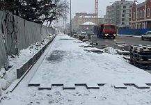 На улице Урицкого в Пензе тротуар выложили плиткой