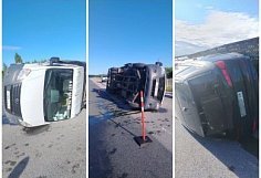 В Городищенском районе опрокинулся эвакуатор с автомобилем Audi Q7